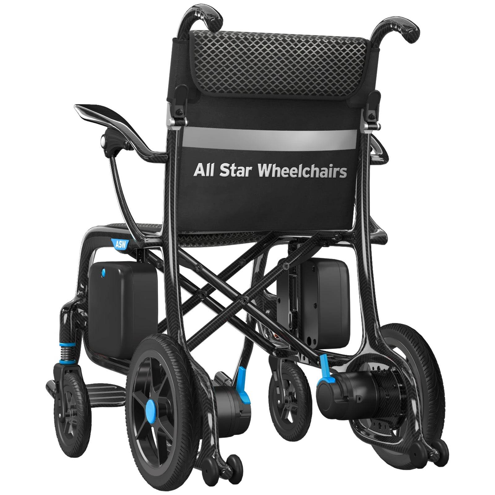 All Star Carbon Fiber Electric Wheelchair — controls close-up