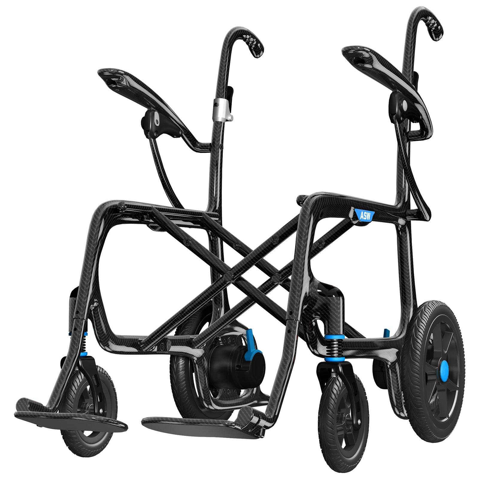All Star Carbon Fiber Electric Wheelchair — frame detail