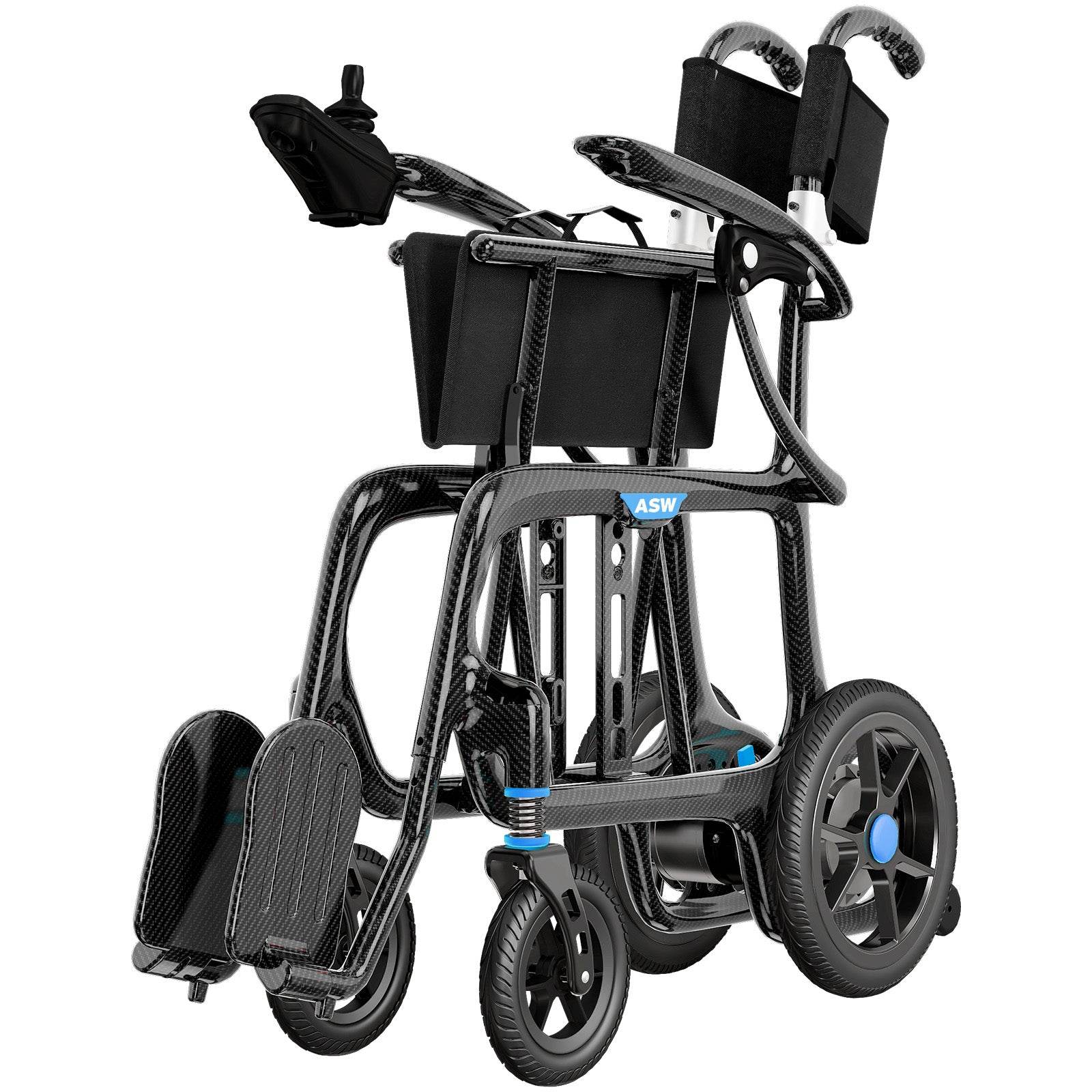 All Star Carbon Fiber Electric Wheelchair — rear view