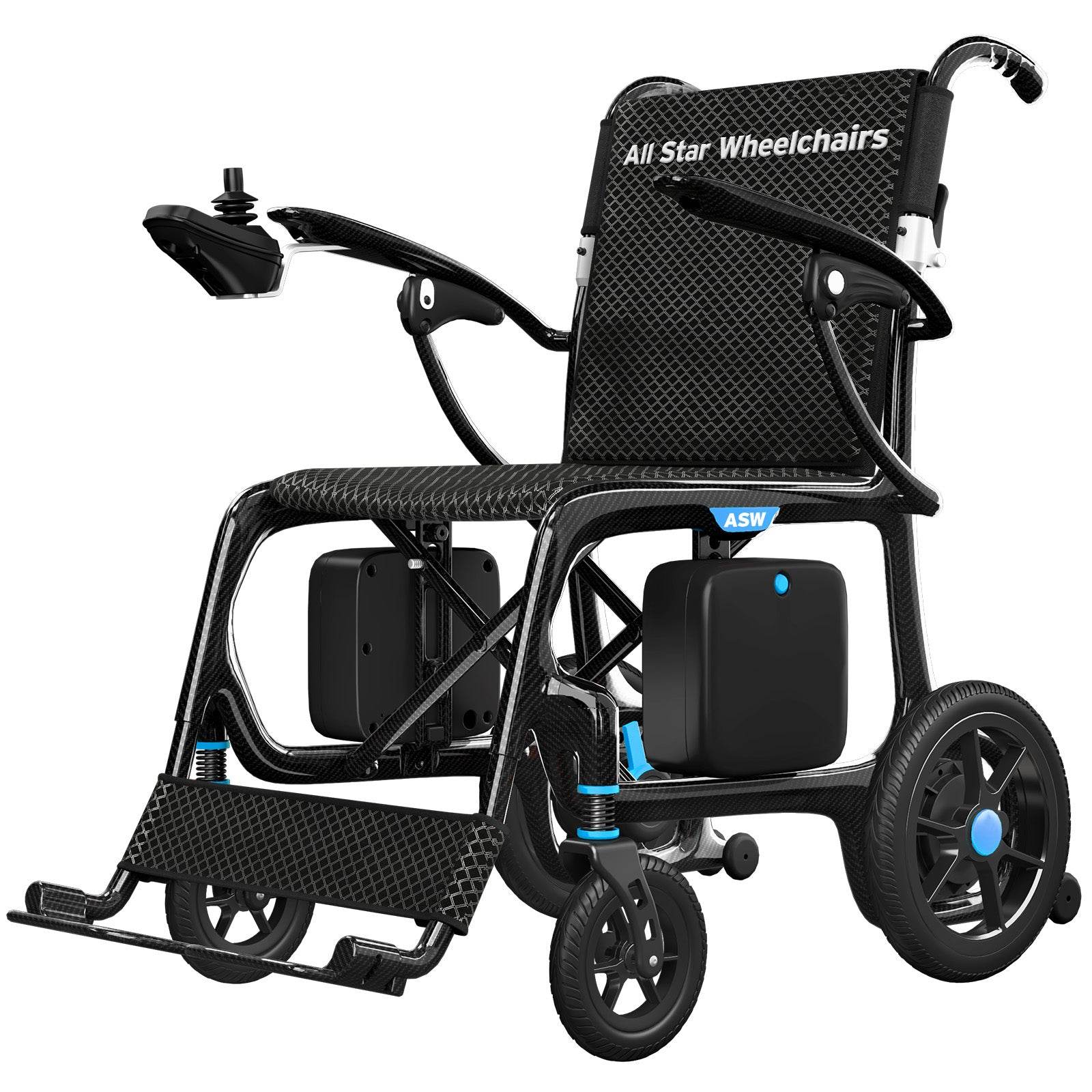 All Star Carbon Fiber Electric Wheelchair — side profile